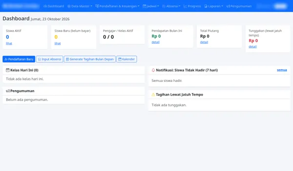 Tutoring Center App — Students, teachers, billing & overdue tracking
